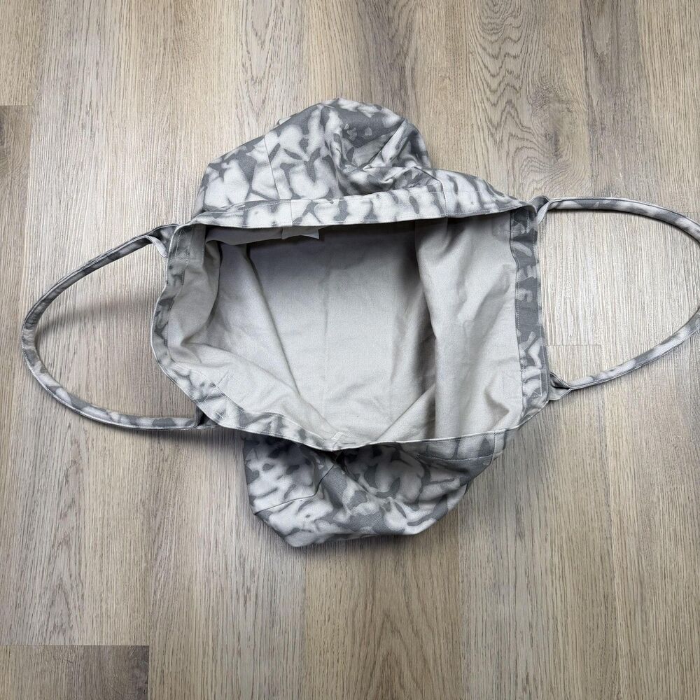 Alo Tote Bag Womens Large Gray Tie Dye Cotton Logo Shoulder Casual Everyday - Picture 4 of 6